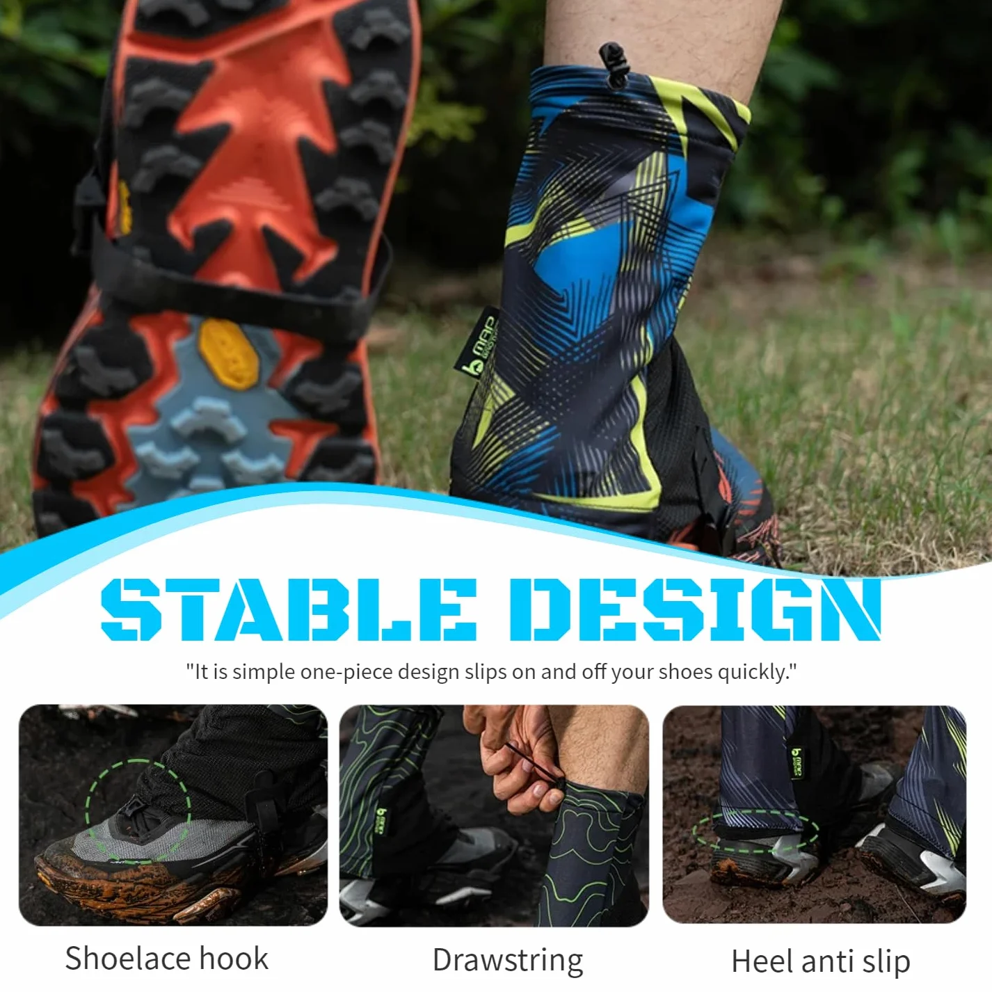 Polainas bajas, polainas de tobillo, protectores de botas de nieve, polainas de zapatos, polainas para botas de senderismo, polainas de pierna, polainas de senderismo impermeables para caza,