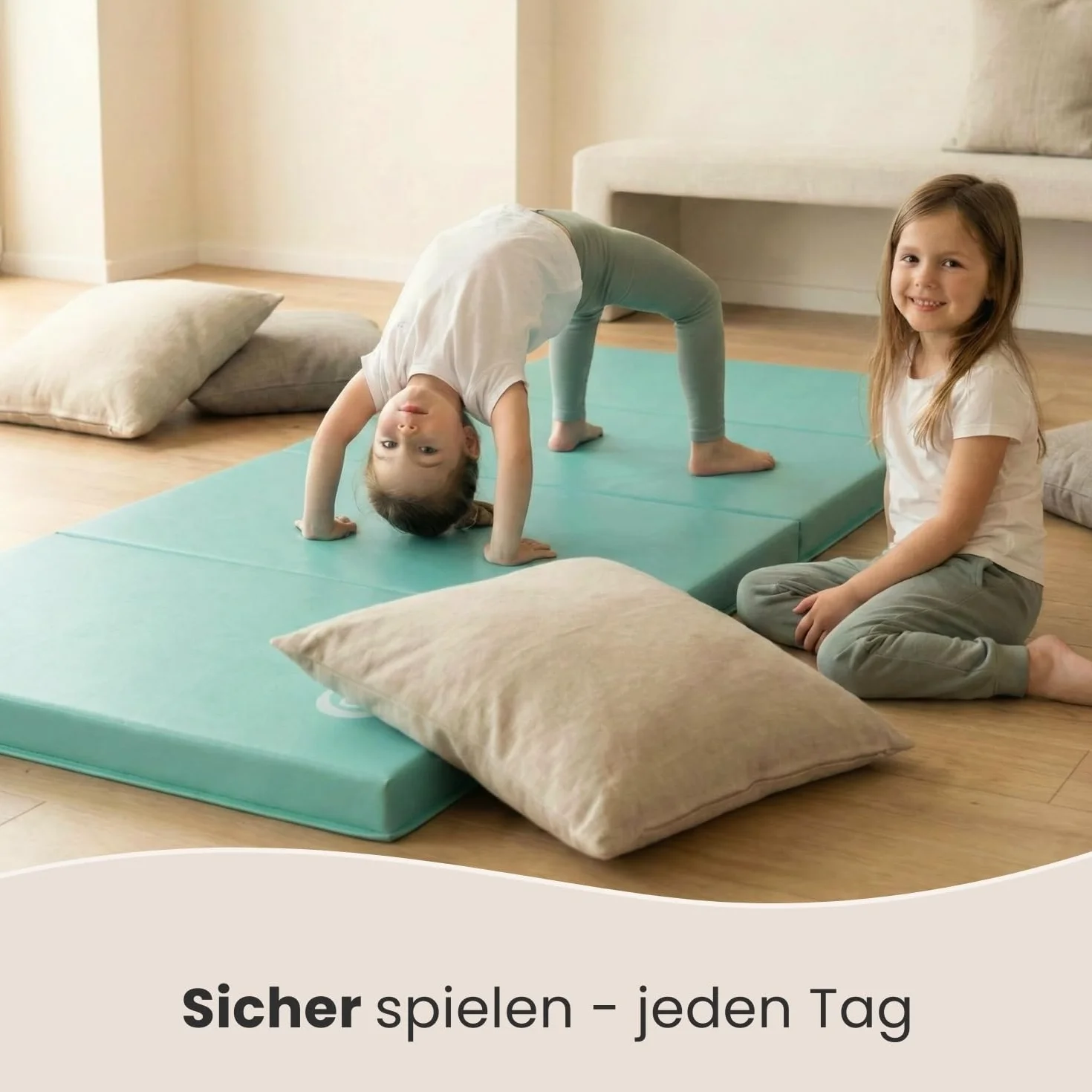 eyepower Colchoneta de Gimnasia Plegable Gruesa 180x60x5 cm - Esterilla Fitness para Rítmica y Artística - Infantil y para Casa - Superficie de Suelo Amortiguadora para Entrenamiento Interior