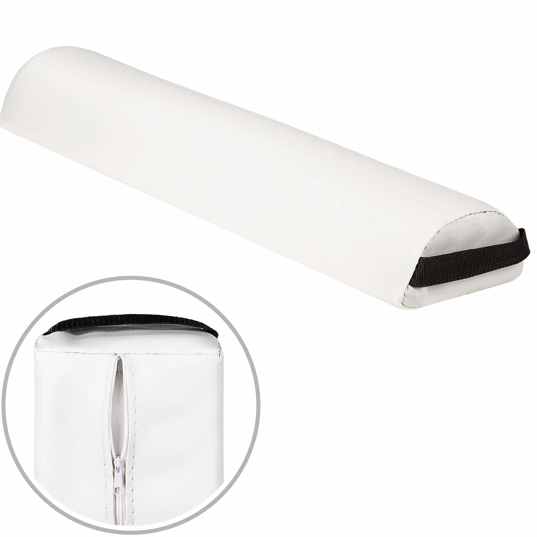 Tectake Foam Roller Rodillo Masaje Muscular Almohada Lumbar Ergonómica Blanco