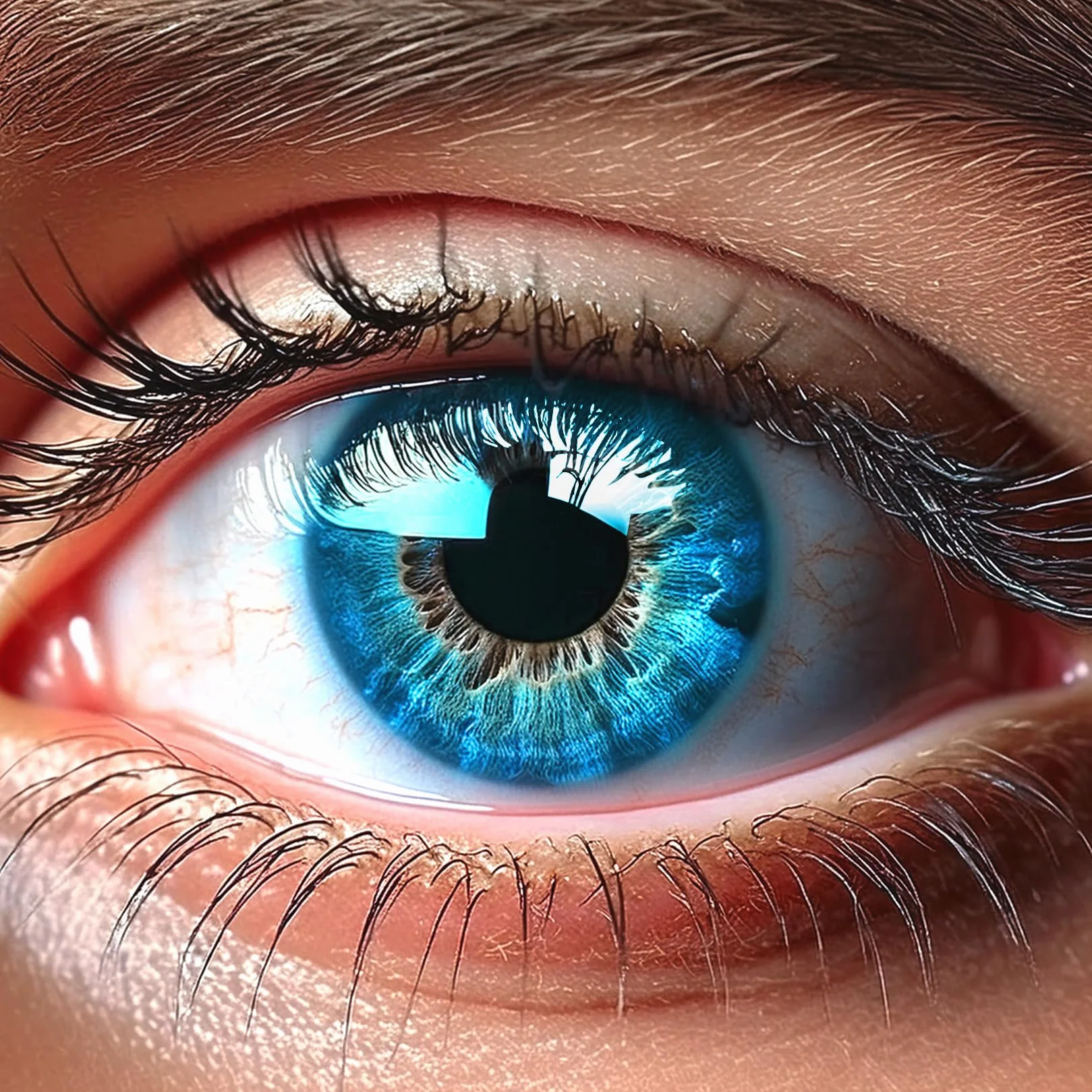 GLAMLENS lentillas de color azul Amalfi Azul 1 par 90 Días Sin Graduación blandas hidrogel de silicona
