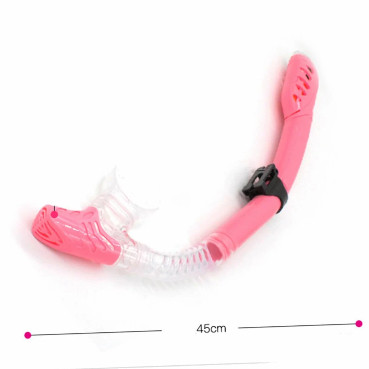 Gafas de Snorkel Tubo de Respiración Rosa de Silicona | Ventana Única, Drenaje Unidireccional, Cinta Elástica Alta, Mayor Comodidad y Visión Amplia