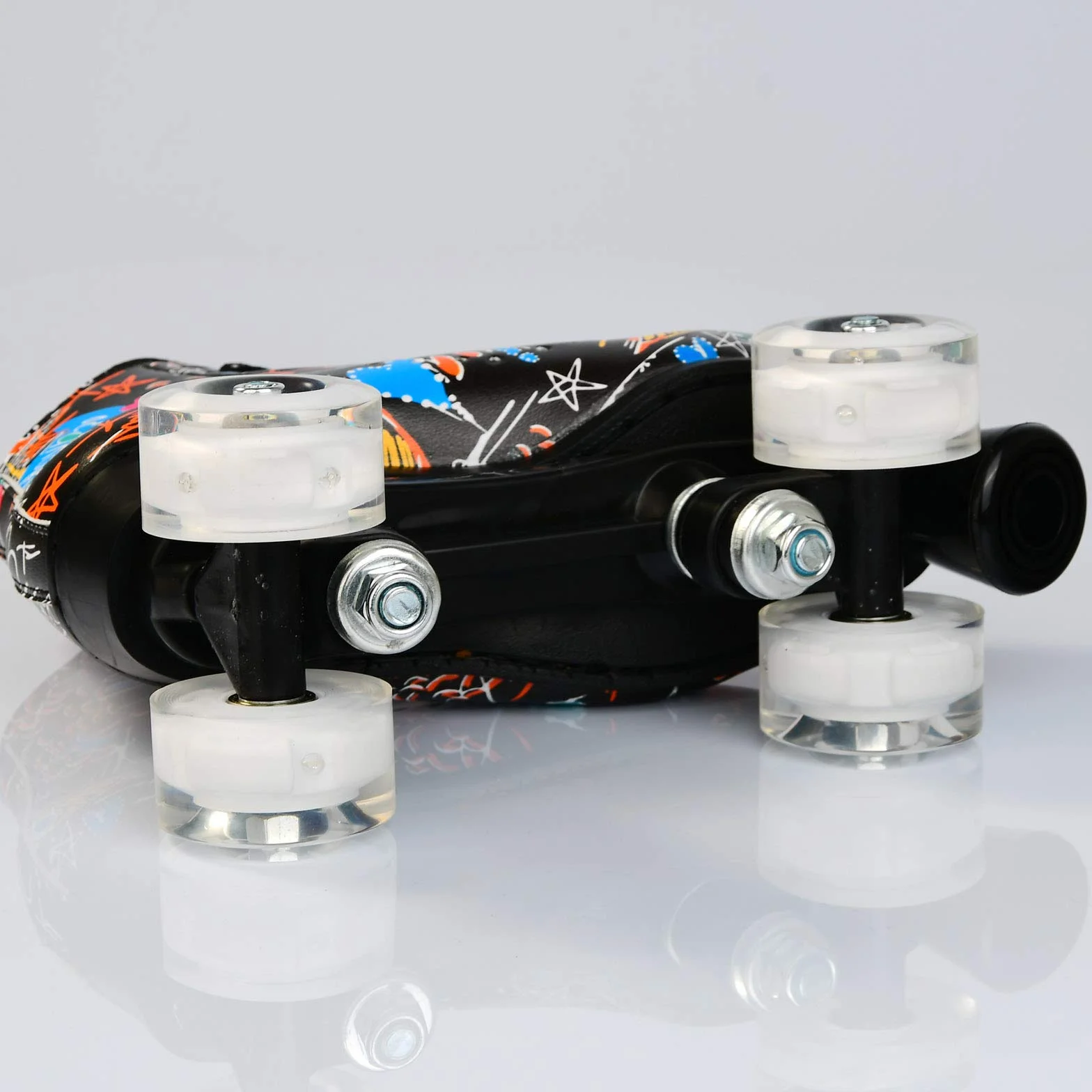 Patines LED 4 Ruedas Top Alto Clásico Adulto Diseño Graffiti