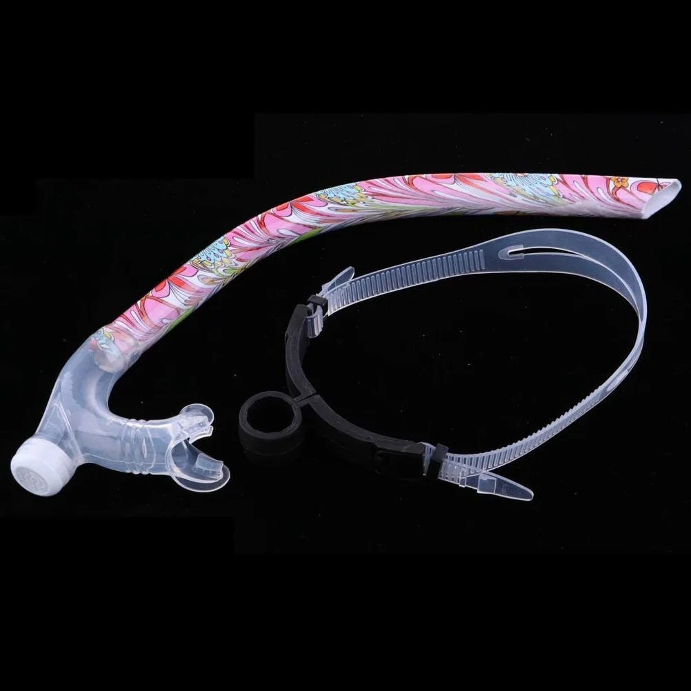 Snorkel de Buceo con Tubo de Respiración de Silicona Clip de Fijación Purga Central Resistencia Baja Adecuado para Entrenamiento de Natación