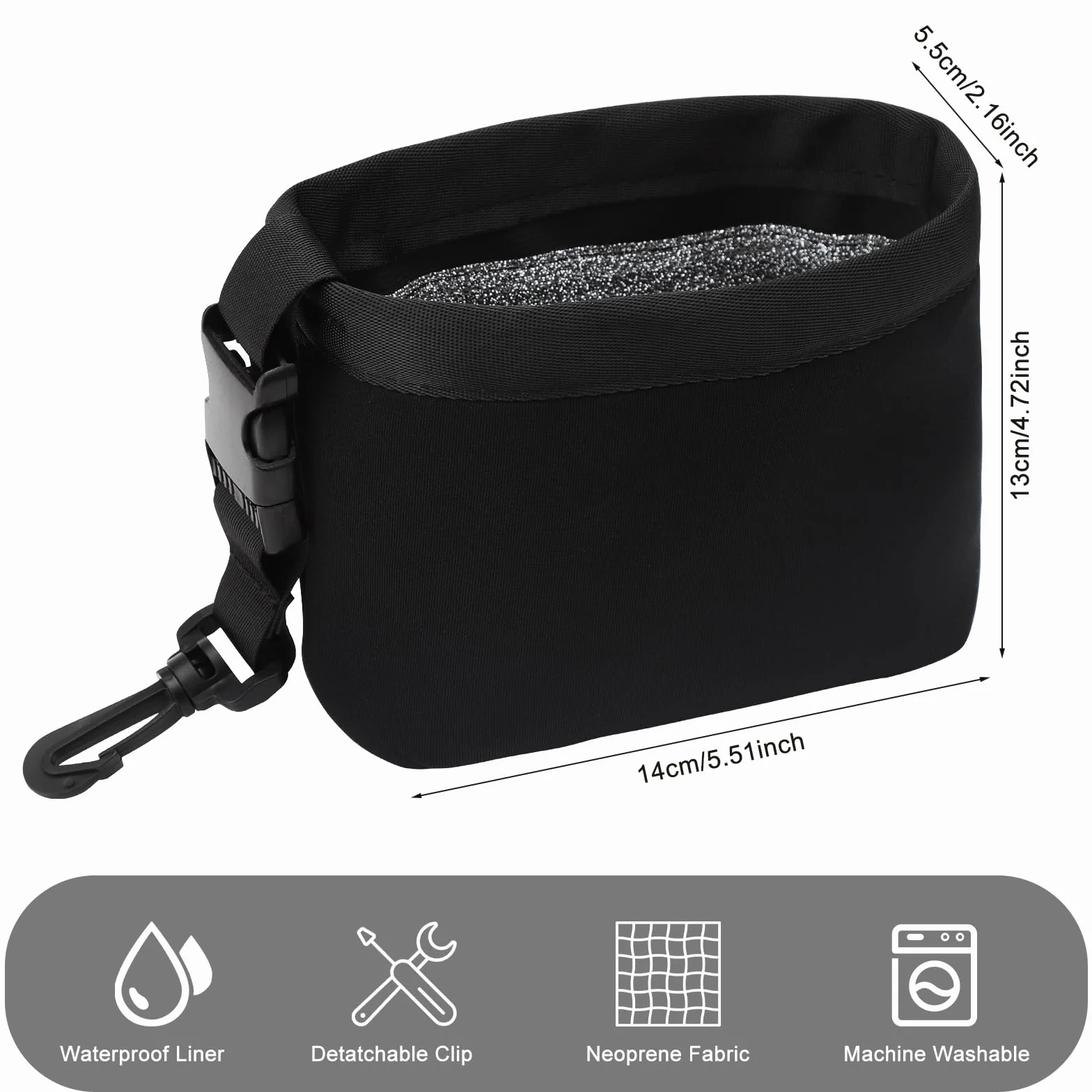 Bolsa de Limpieza para Palos de Golf y Pelotas de Golf Clip Desmontable Lavable a máquina Limpia
