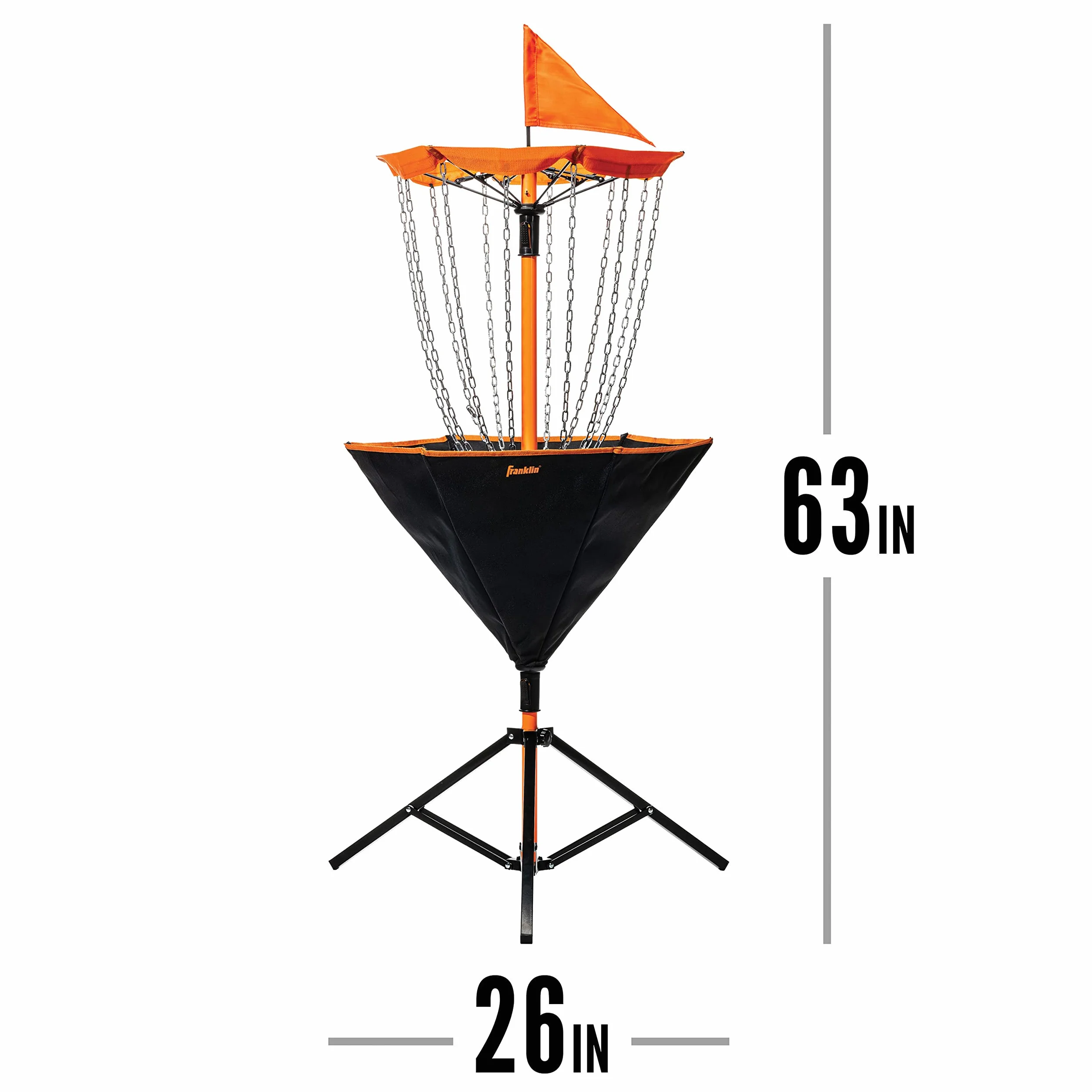 Franklin Sports Canastas de Golf de Disco, Objetivo de Golf de Disco portátil con Cadenas Incluidas, Equipo de Soporte para Cesta de Golf de Disco para creación de Agujeros + Campo