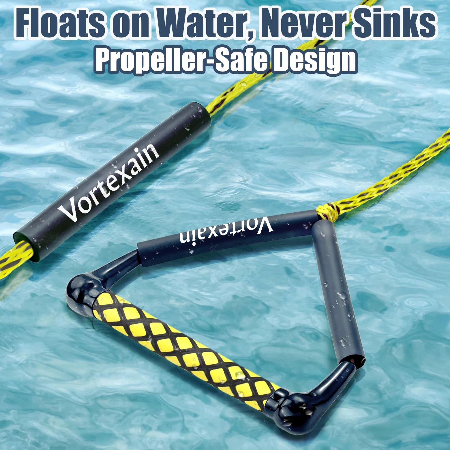 Cuerda de wakeboard de 75 pies con asa para wakeboard, esquí acuático y wakesurf