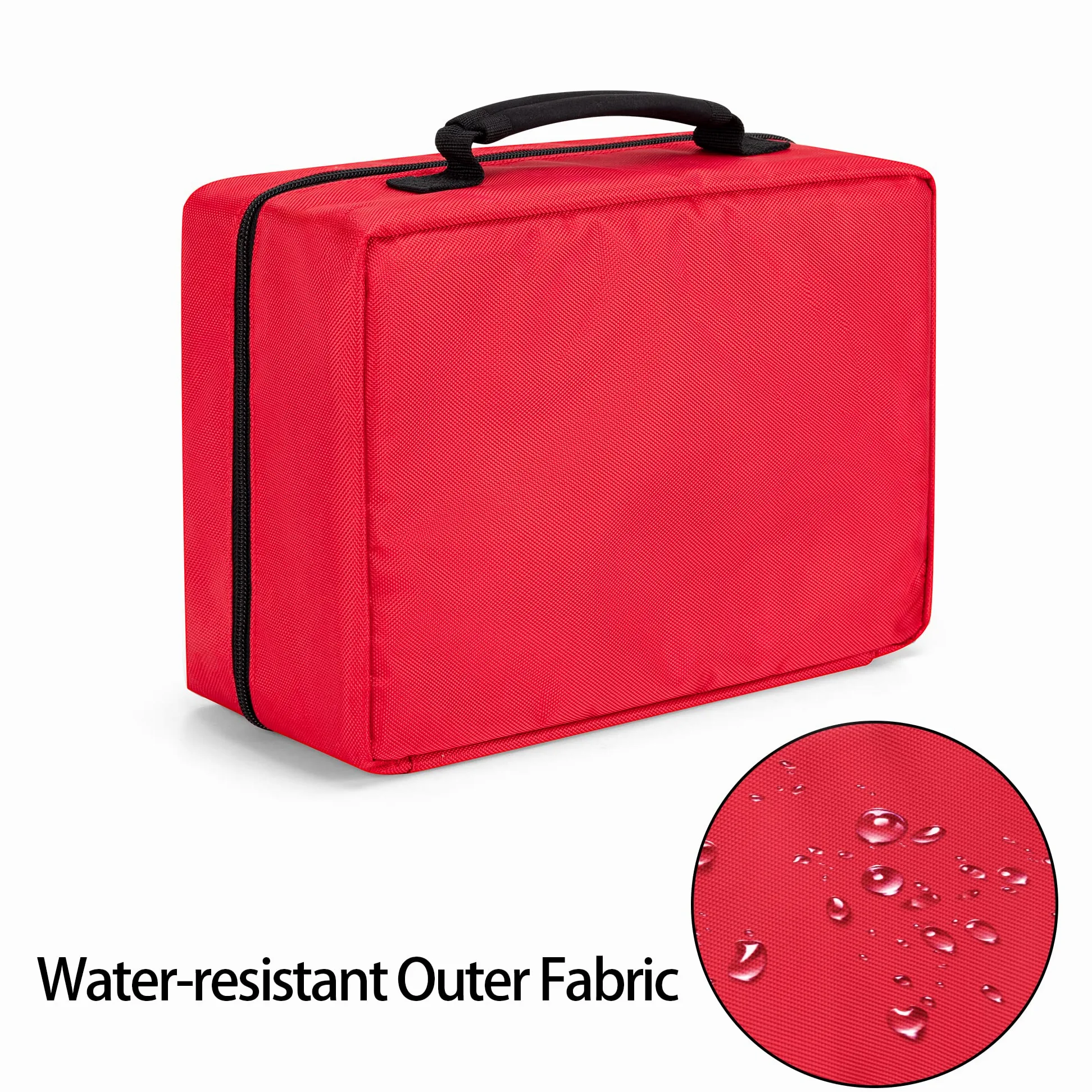 Trunab Medical Supplies Bag Botiquin de Primeros Auxilios Coche, Vacío, SÓLO BOLSA, Bolsa de farmacia, con Múltiples Bolsillos para Kit de Emergencia
