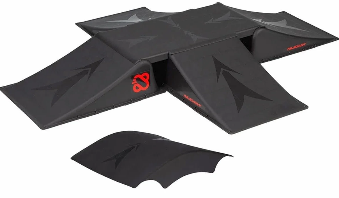 Nijdam Crossing Bump Juego de Rampas 4+2 Unidades Negro