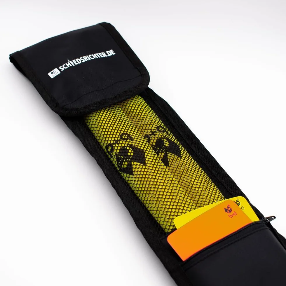 b+d Bolso Asistente Árbitros Línea Béisbol Funda Piel Sintética Grande Rojo Amarillo