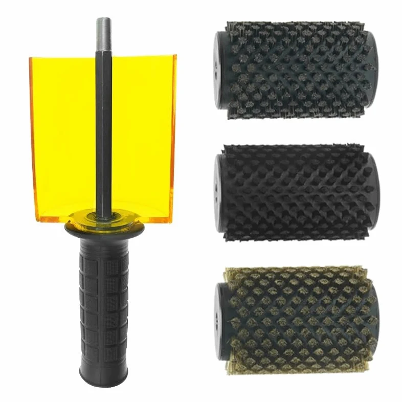Cepillos Rotatorios para Esquís con Mango, Crin, Cobre y Nailon | Kit Profesional, Para Snowboard, Cubierta Acrílica, Rodillo de Encerado, Mantenimiento de Esquí