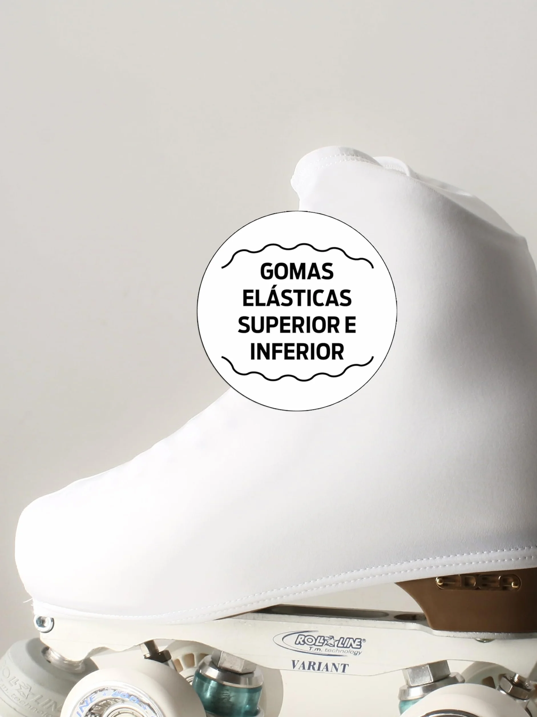 Genérico CRLSPORT Cubre patín para niña y Mujer, Funda PatinSkate, Professional Skating, Patinaje Hielo,artístico o en línea. 180 Densidad. Talla Universal Adulto y niños. Color Blanco.