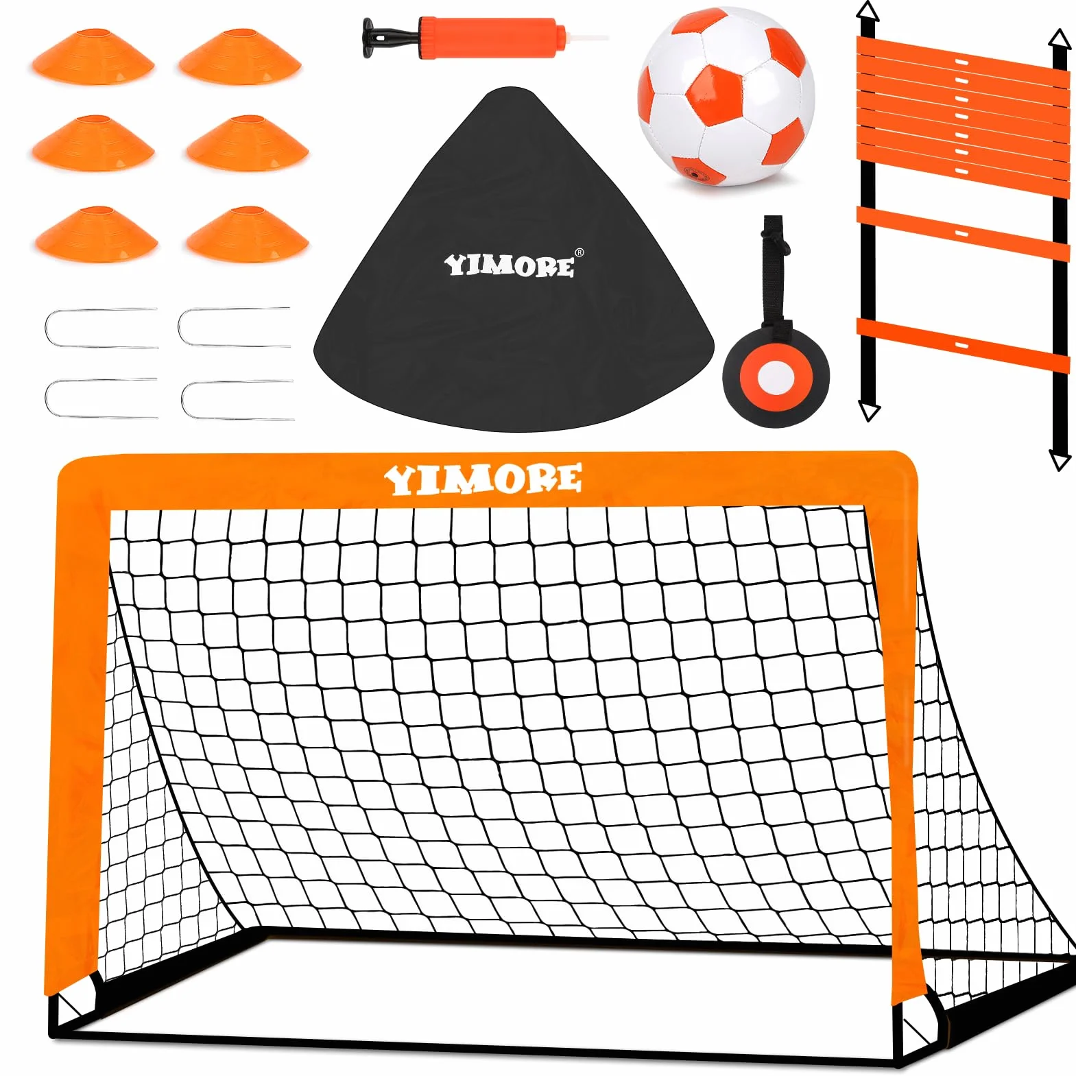 Yimore Mini Portería Fútbol Niños Plegable 120×90×90 cm con Bolsa de Transporte