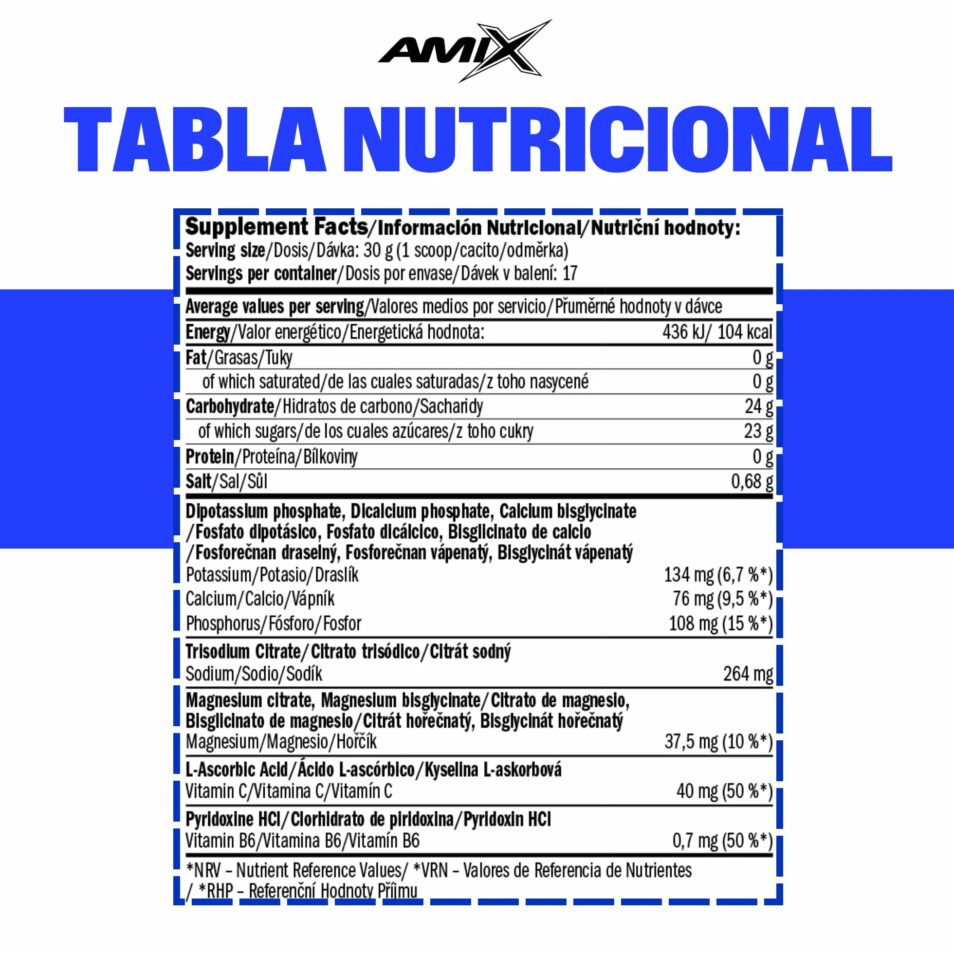 AMIX IsoLyte Energy Sport Drink 510 g Palatinosa Lima Limón Suplemento Deportivo