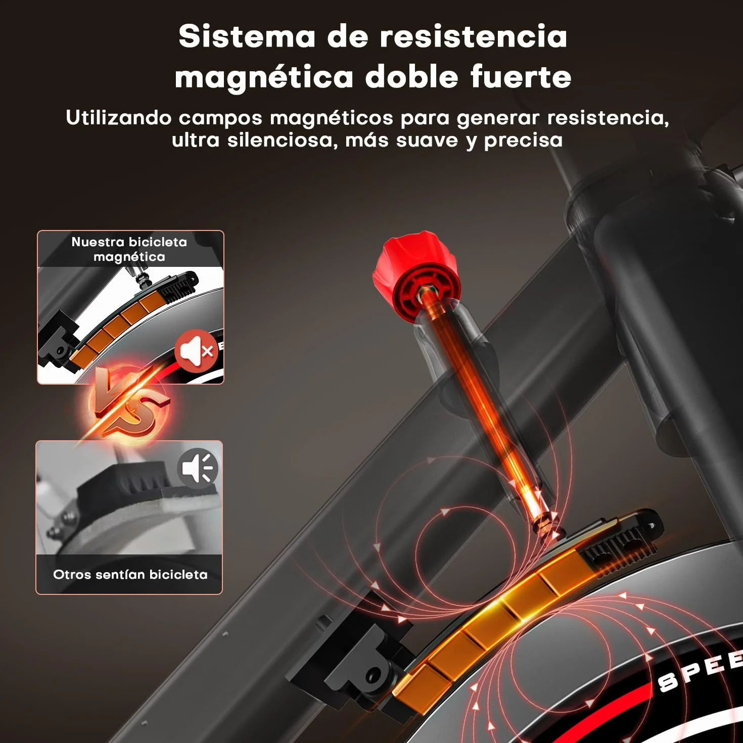 DMASUN Bicicleta Estática en Casa con Resistencia Ajustable, Bicicleta Spinning Silenciosa con Monitor LED, Cómodo Cojín de Asiento, Asientos Cómodos Transpirables Capacidad de 160 KG