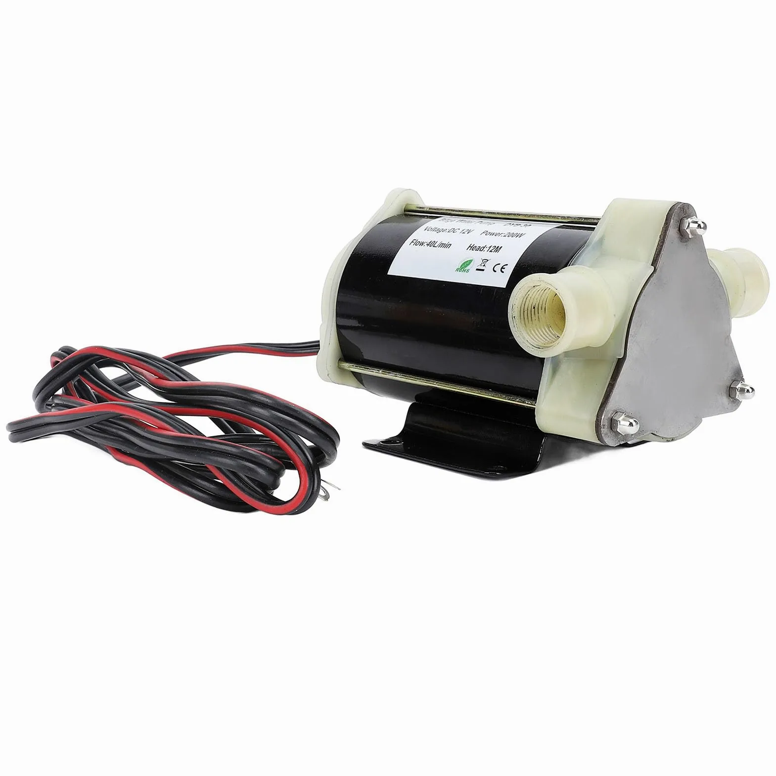 Naroote Bomba de Transferencia de Agua de 12V, Bombas de Agua de 12 V Self Priming Bilge 200w 12M Cabeza 40L/min Transferencia de Flexible de Circulación de para Salada de Dulce para Salada