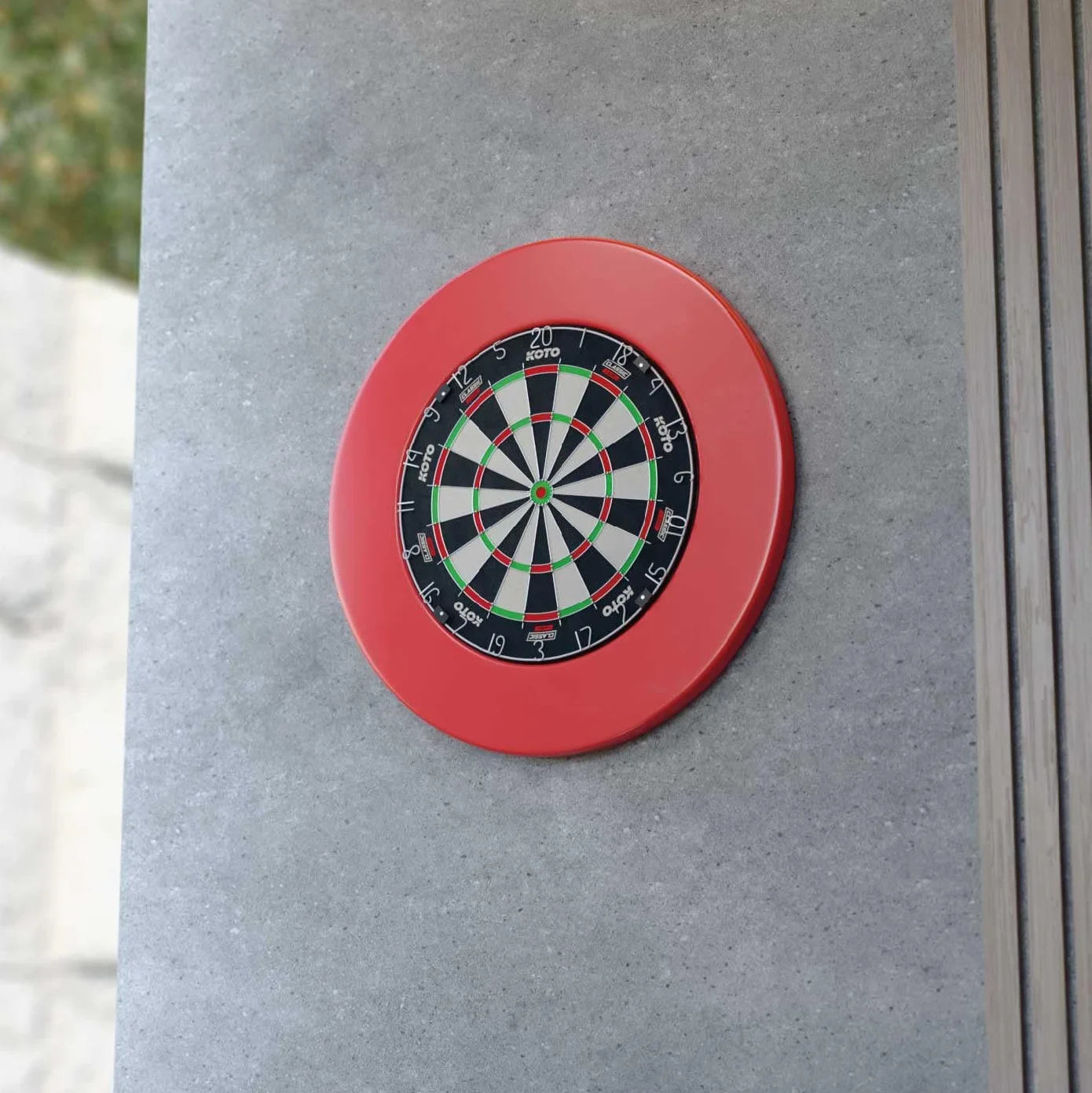 KOTO King Classic Edition Dartboard, Official Tournament Size, Fine Wiring, Red Number Ring, Sisal