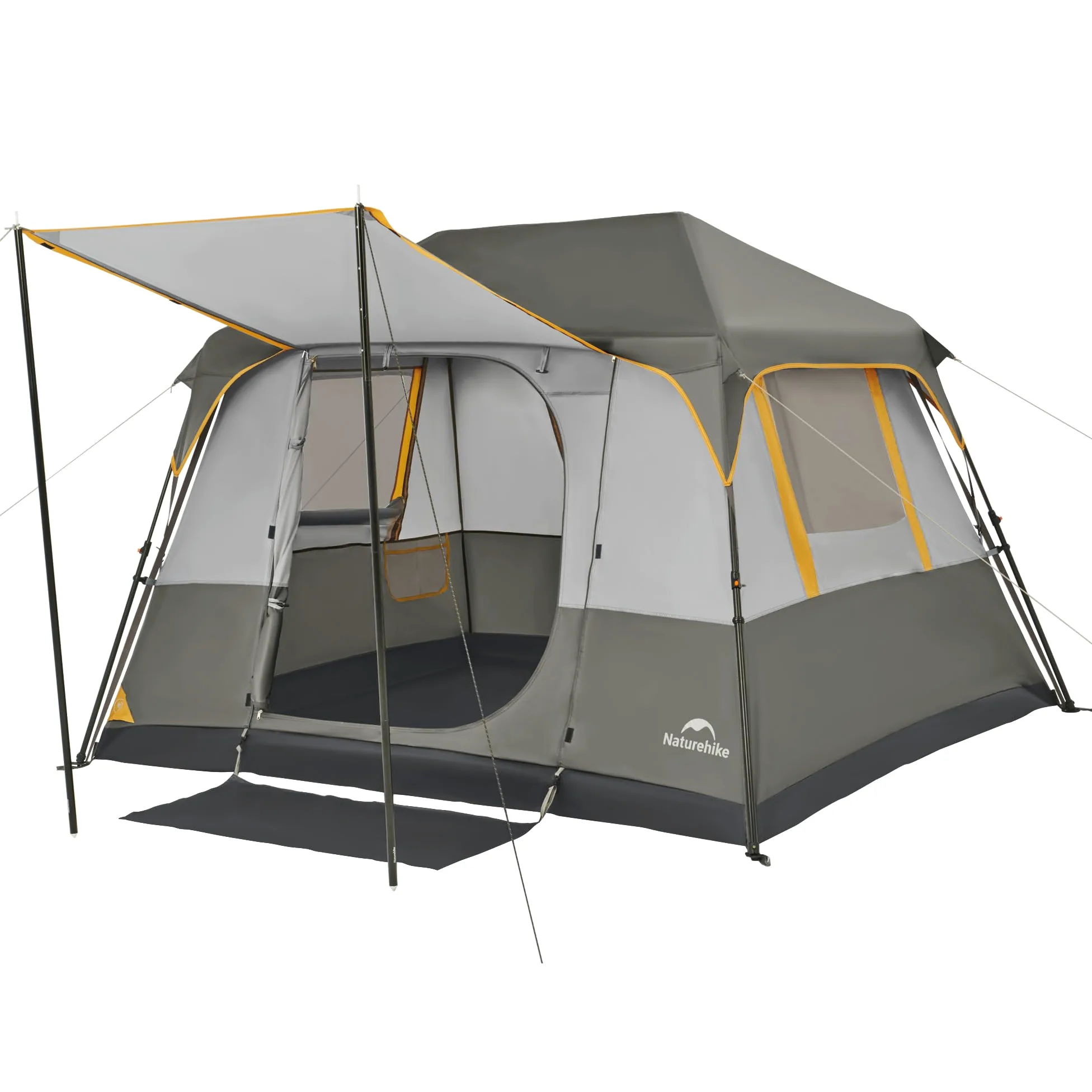 Naturehike Cape - Tienda de campaña para 4/6/8 personas, tienda de campaña instantánea de fácil instalación 60S, tienda de campaña desplegable impermeable, grande y alta para 6/8 personas para camping