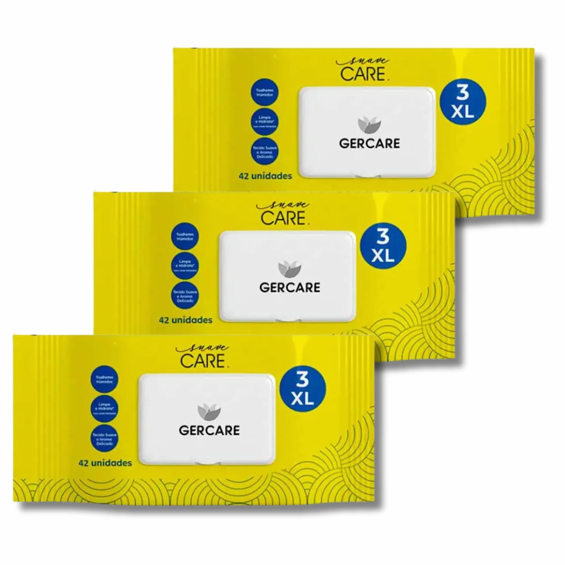 Toallitas Húmedas Adultos 126 Unidades Pack 3 Paquetes con Crema Hidratante