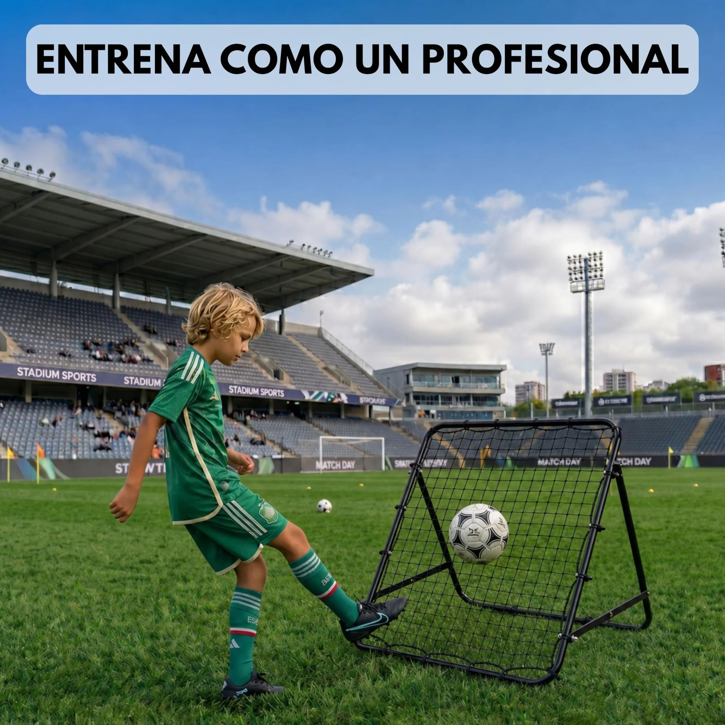 Red de Rebote Ajustable para Fútbol