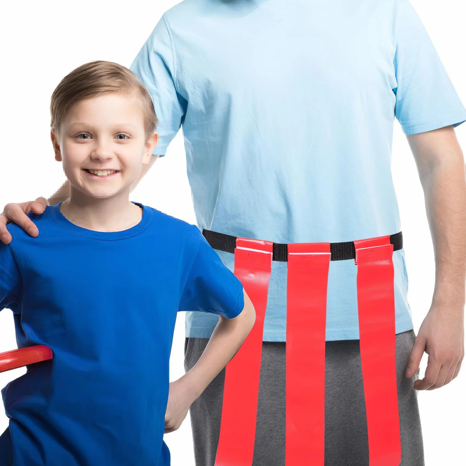 GALPADA 2 Cinturones de Flag Football Ajustables para Adultos y Jóvenes Set con Banderines Amarillos y Rojos de Nailon y PVC Kit Deportivo Portátil con Bolsa de Almacenamiento para