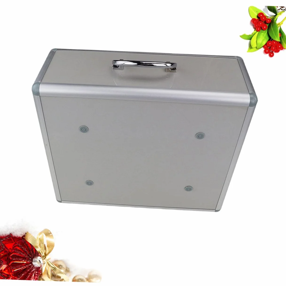 Botiquín Plata Portátil de Primeros Auxilios de Aleación de Aluminio | Tres Compartimentos Tapa, Uso en Casa y Exterior, Diseño de Pared, Contenedor de Almacenamiento para Niños