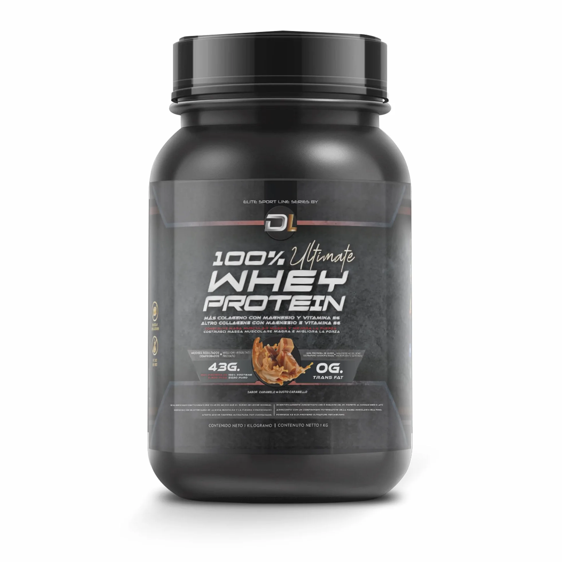 Whey Protein con Colágeno, Magnesio y Aminoácidos 1kg Sabor Caramelo