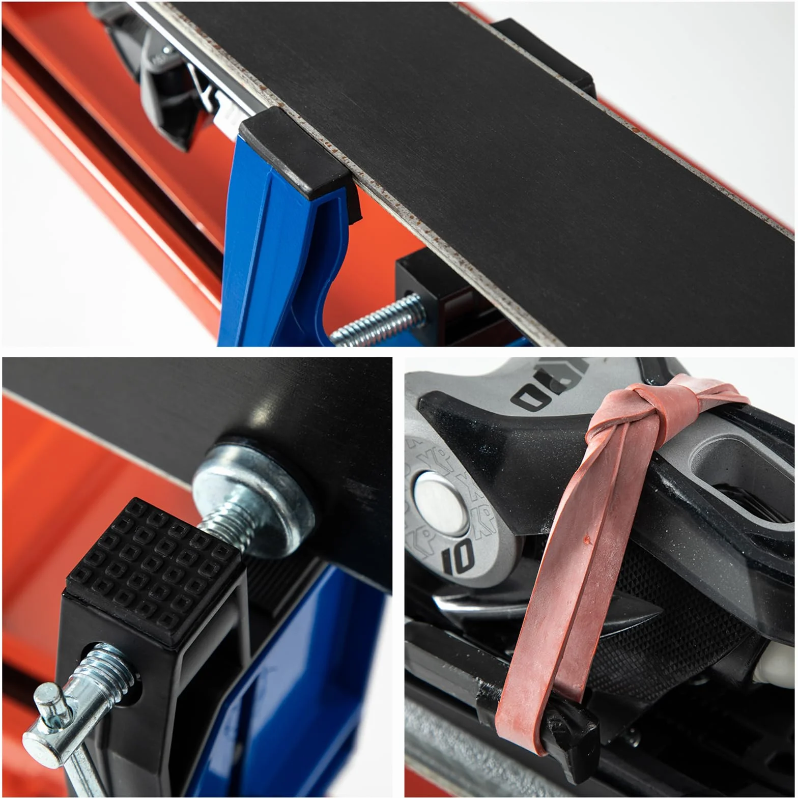 XCMAN Alpine Ski Vise PRO - Tornillo de banco para afinación y encerado de esquí, ángulo y altura ajustables, duradero y estable, la mandíbula se abre hasta 105 mm