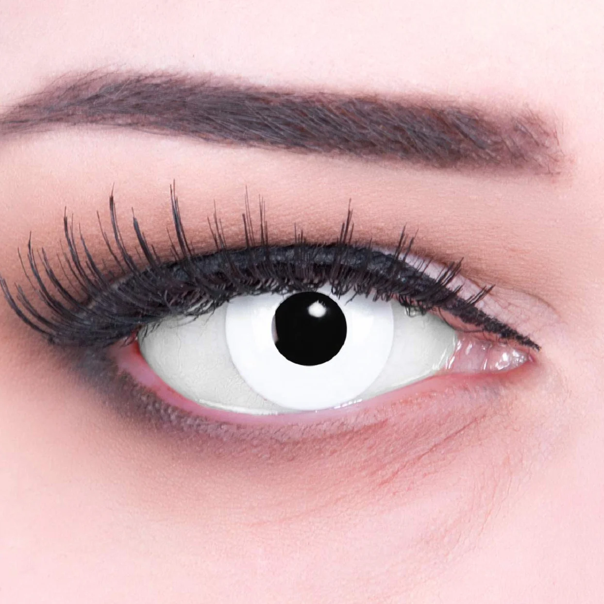 Lentillas de color blanco Vampire White Out 1 par para Halloween