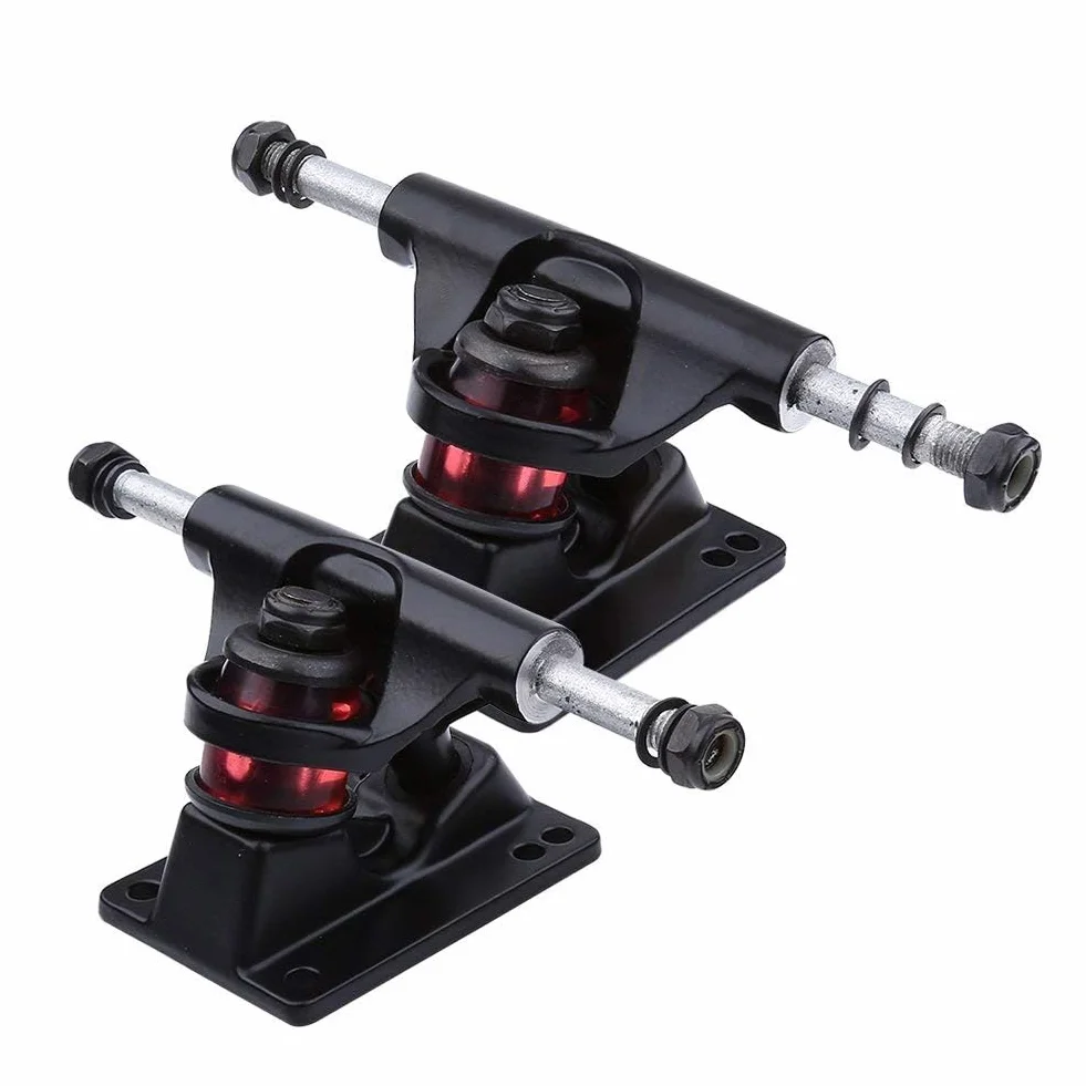 2 piezas de camiones de patinar, pulidos Negro