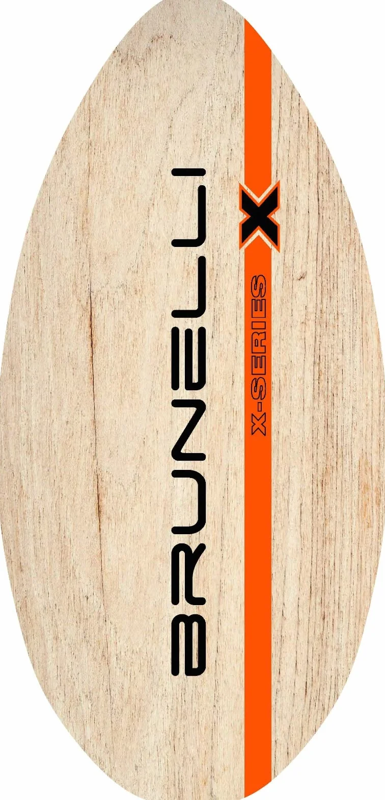 Brunelli Tabla de surf de madera para skiboard 104 cm