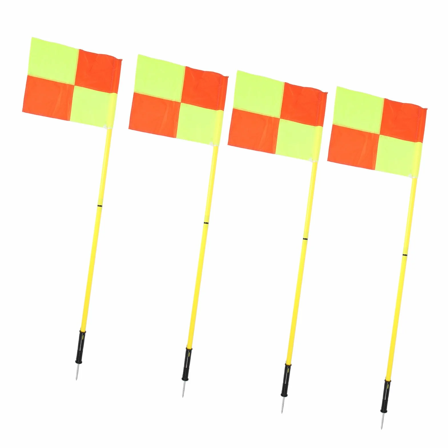 4 Piezas Banderas de Esquina de Fútbol Banderas de Esquina de Campo de Fútbol de 4.9 Pies Equipo de Fútbol Astas de Bandera de Esquina Ancladas Juego de Banderas de Esquina con Bolsa de Almacenamiento