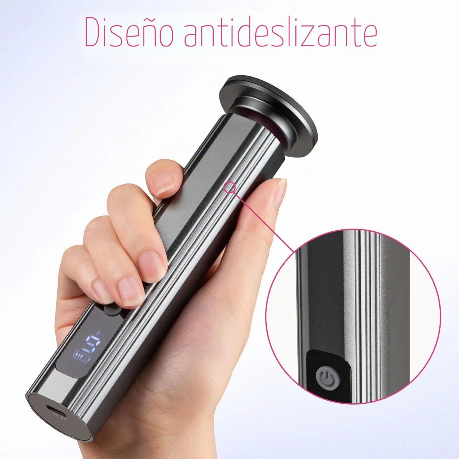 Lima Electrica Pies Durezas Inalambrica 2600mAh 9 Velocidades Ajustables Maquina Quita Callos Pies 2 Placa Pulido Vidrio Nano Gris