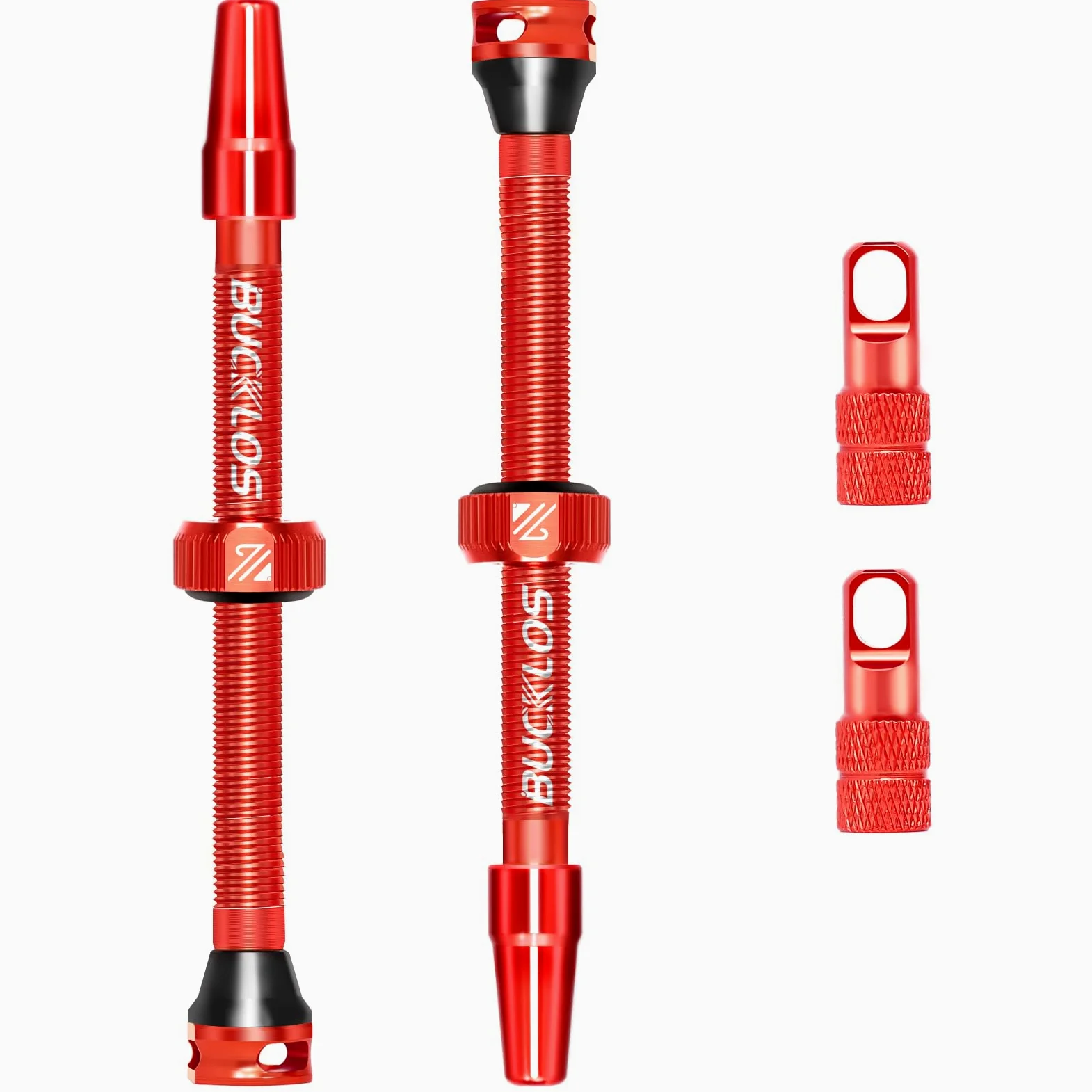 BUCKLOS Vástago de válvula Presta sin cámara de 40/44/55/60/65/80/100 mm, kit de vástago de válvula con herramienta de extracción de núcleo de válvula para bicicleta de carretera, bicicleta de montaña