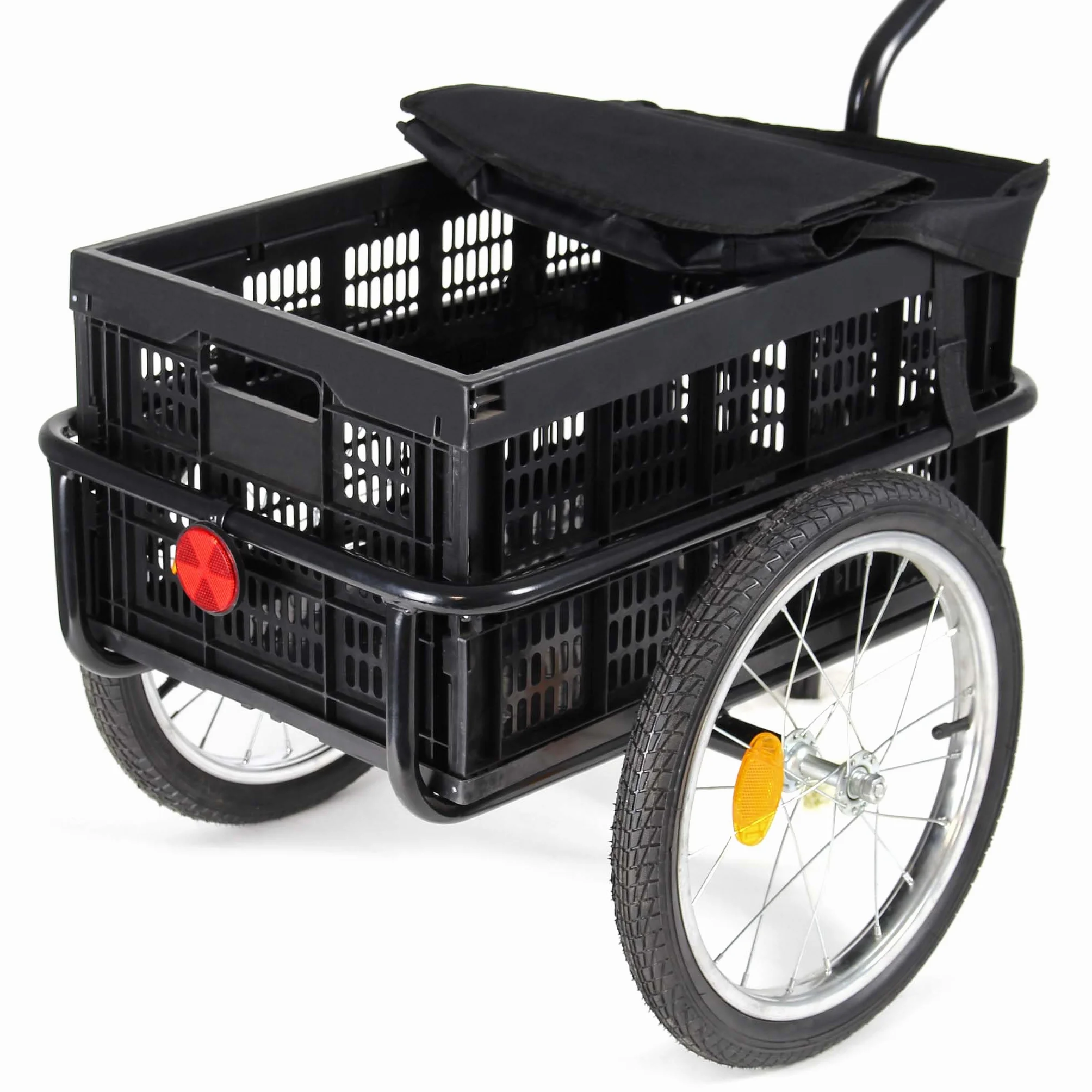 Remolque de Carga para Bicicleta máx. 50kg Carro de Transporte Equipaje Bicicletas Remolque