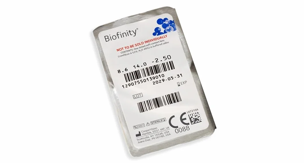Biofinity Lentes de Contacto Esféricas Mensuales R 8.6 D 14 -4 Diop Pack 3 uds