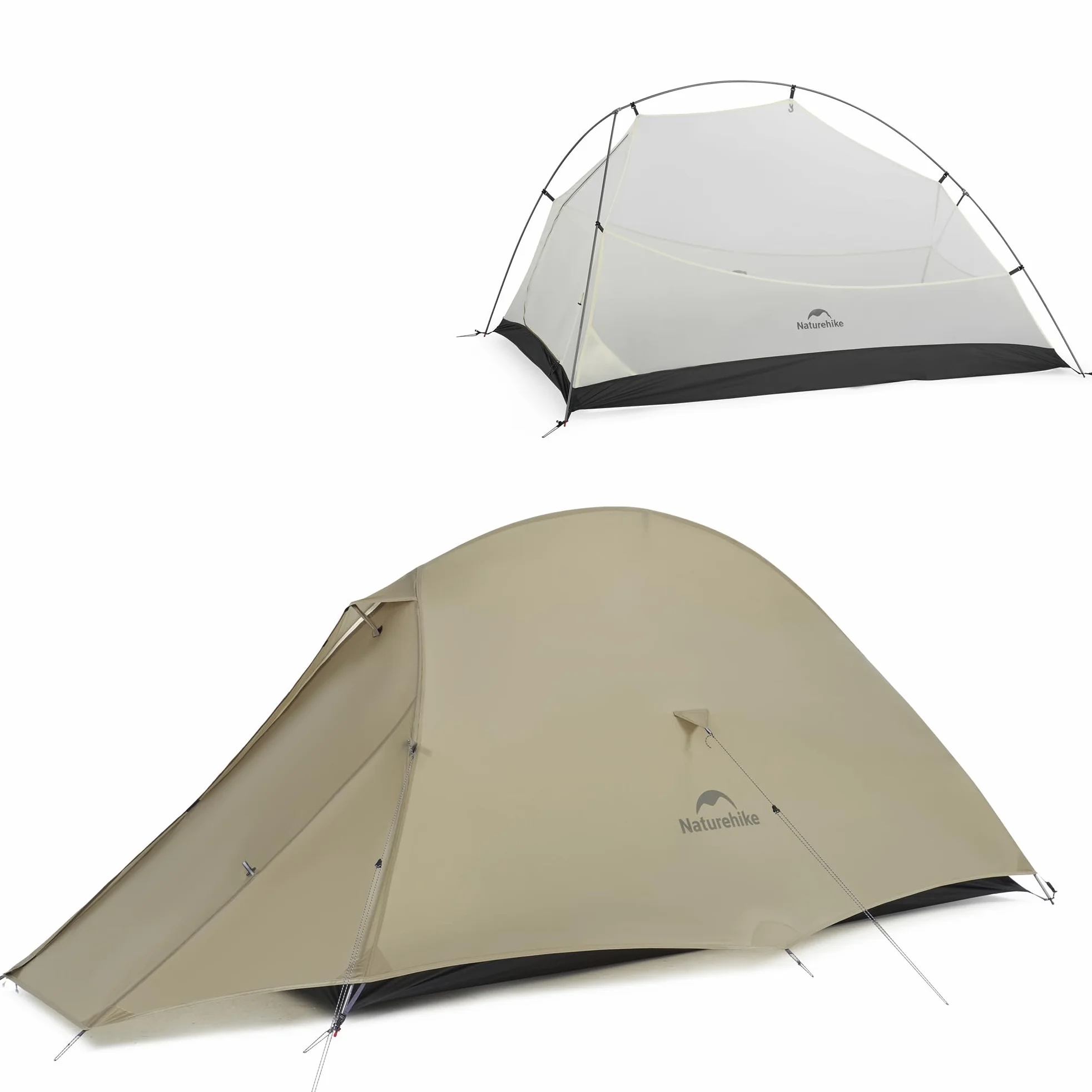 Naturehike Cloud up Pro Tienda de Campaña Ligera para 1 Persona, Fácil de Montar, a Prueba de Viento y Resistente al Agua, Tienda de Cúpula para Viajes al Aire Libre Senderismo