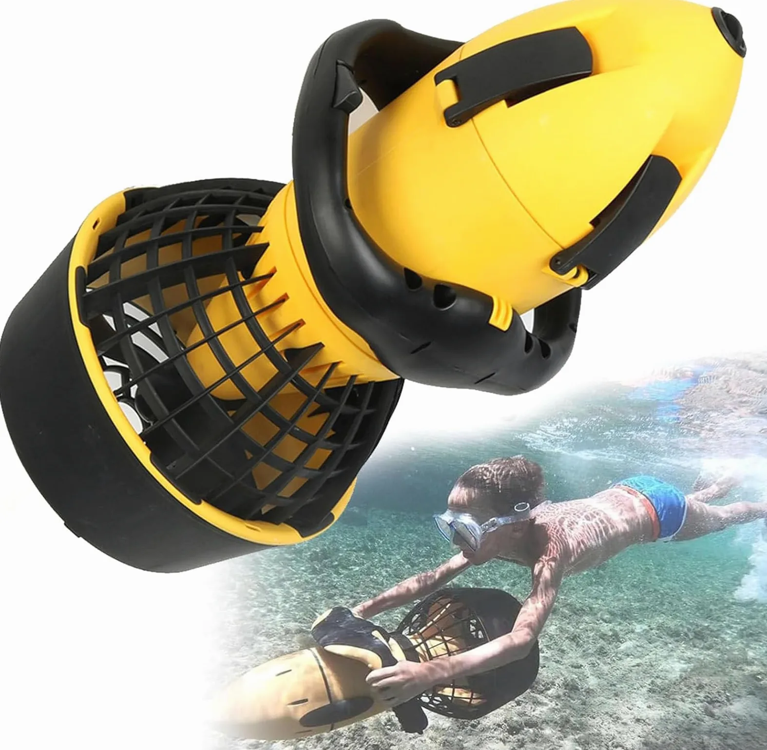 Scooters subacuáticos,Scooter Submarino para Buceo,hélice de Agua,Puede Utilizar en 20 Metros de Agua,potenciador de Scooter Submarino,500W