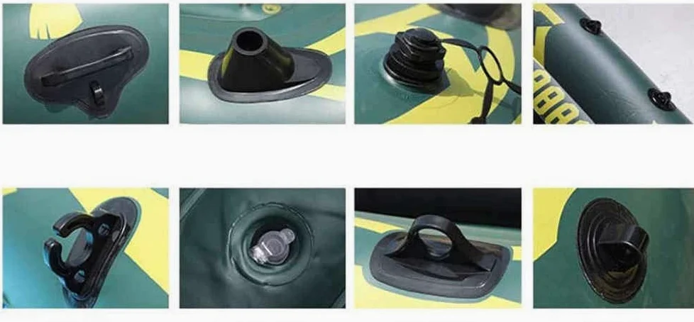 Kayak hinchable para 5 personas con remo y bomba de aire, diseño plegable, carga máxima de 400 kg, ideal para aventuras al aire libre