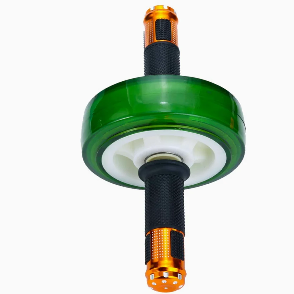 AB Wheel Rueda Fácil de montar,Rueda abdominal pedalier sólido,AB Roller carga de 400 kg, dificultad alta, con rodilleras/Verde / 15×27cm