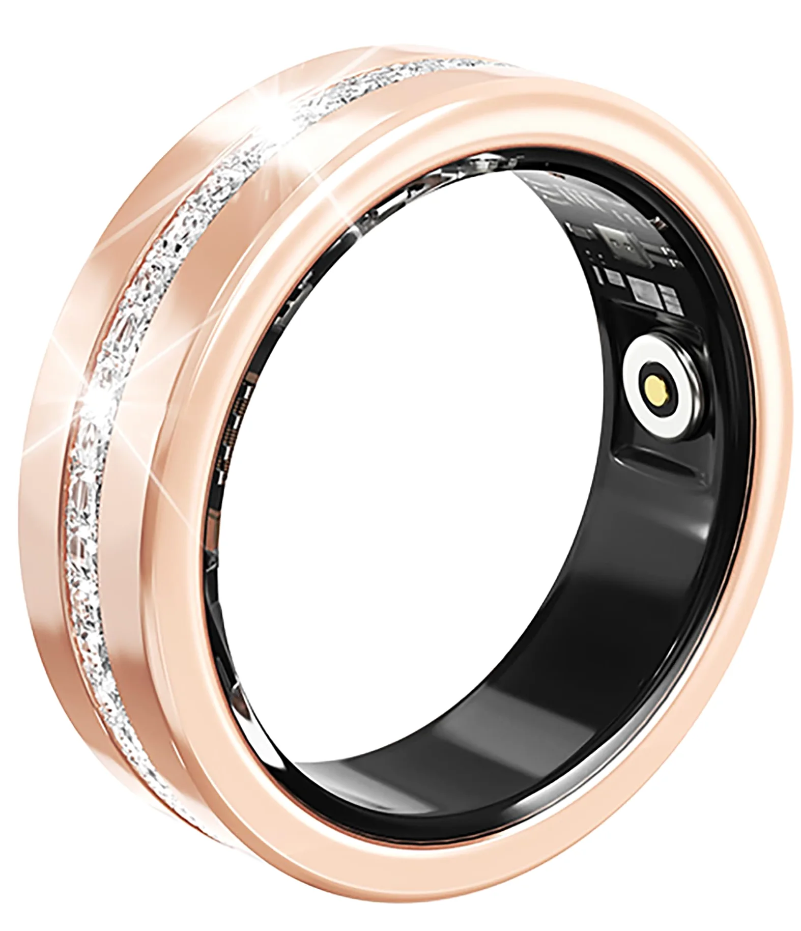 Anillo inteligente de fitness para mujer, anillo de diamante, rastreador de actividad, monitor de frecuencia cardíaca, rastreador de sueño, anillos inteligentes, podómetro, contador de pasos, contador