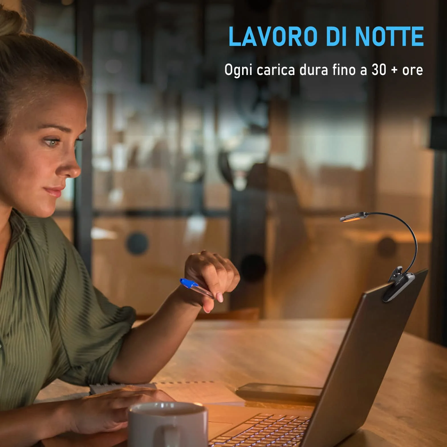 Diboniur Lampara Libro Lectura USB Recargable 3 Modos Luz para Leer