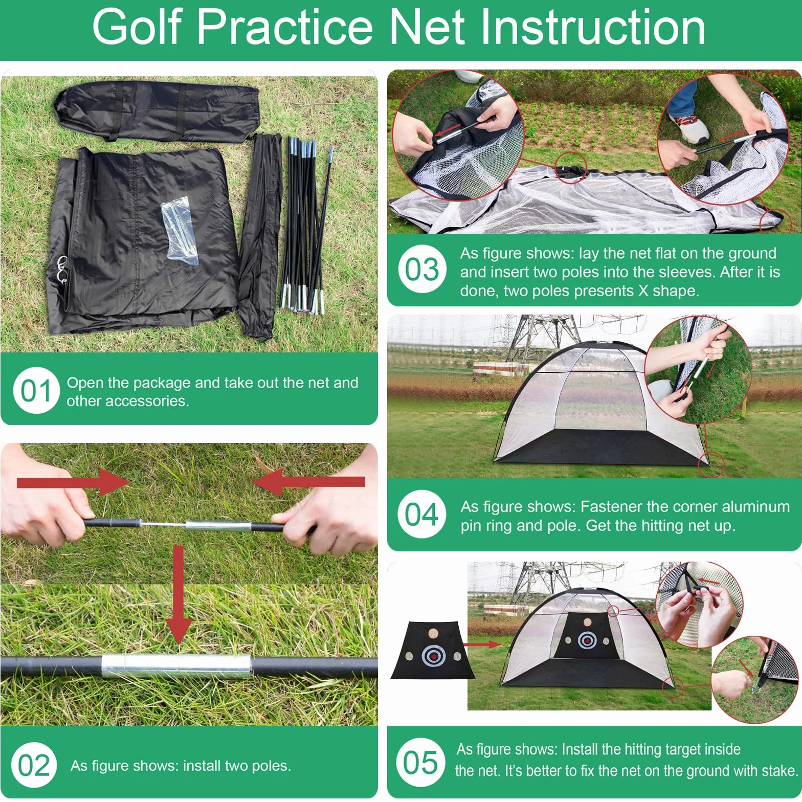 TTCB Sports Golf Practice Net 10x7ft for Garden, Golf Hitting Net for Backyard Driving, Chipping Nets and Mat Indoor/Outdoor - GolfNet Simulator for Home, Gift for Men/Dad