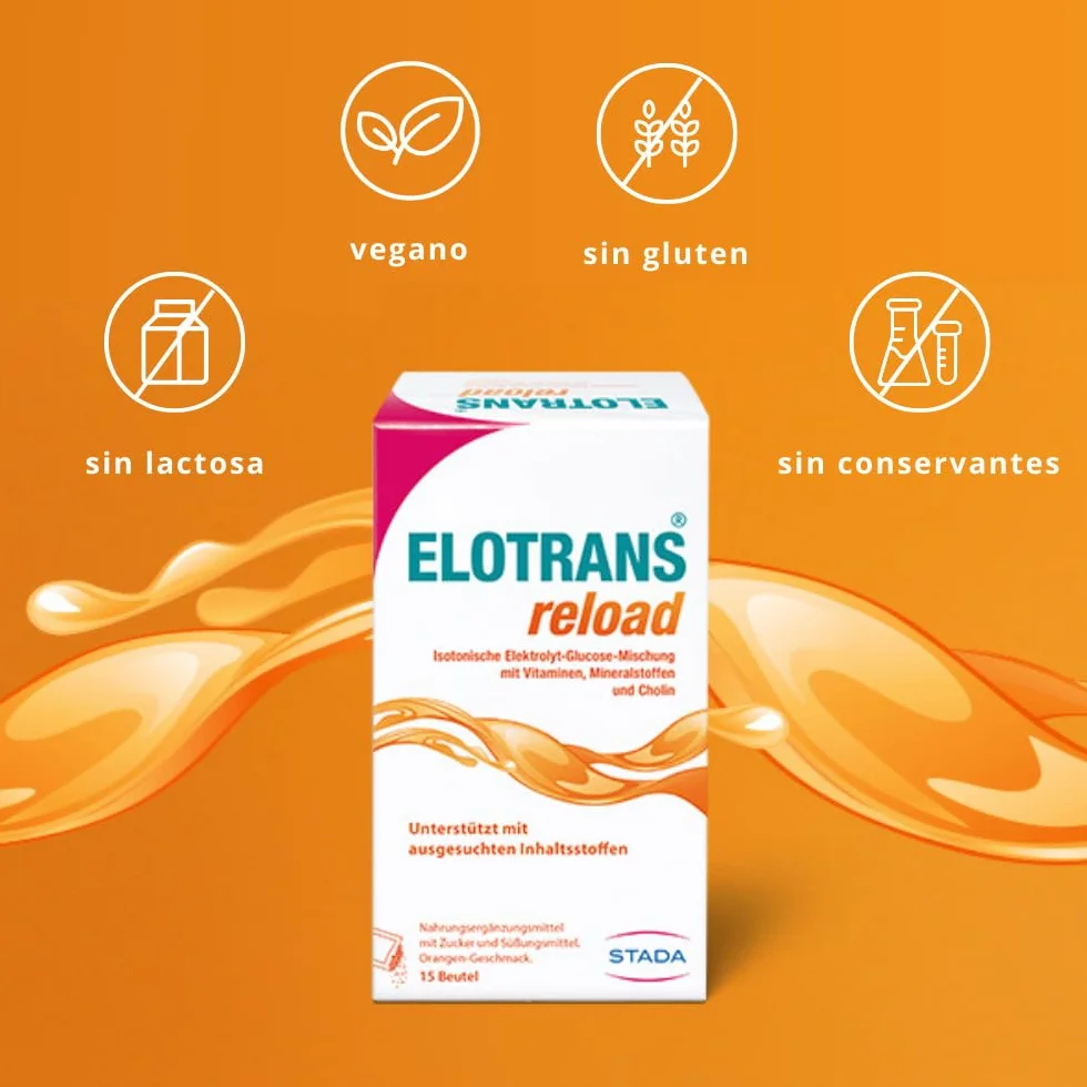 ELOTRANS Reload Electrolitos vitaminas minerales sobres naranja 15 sobres
