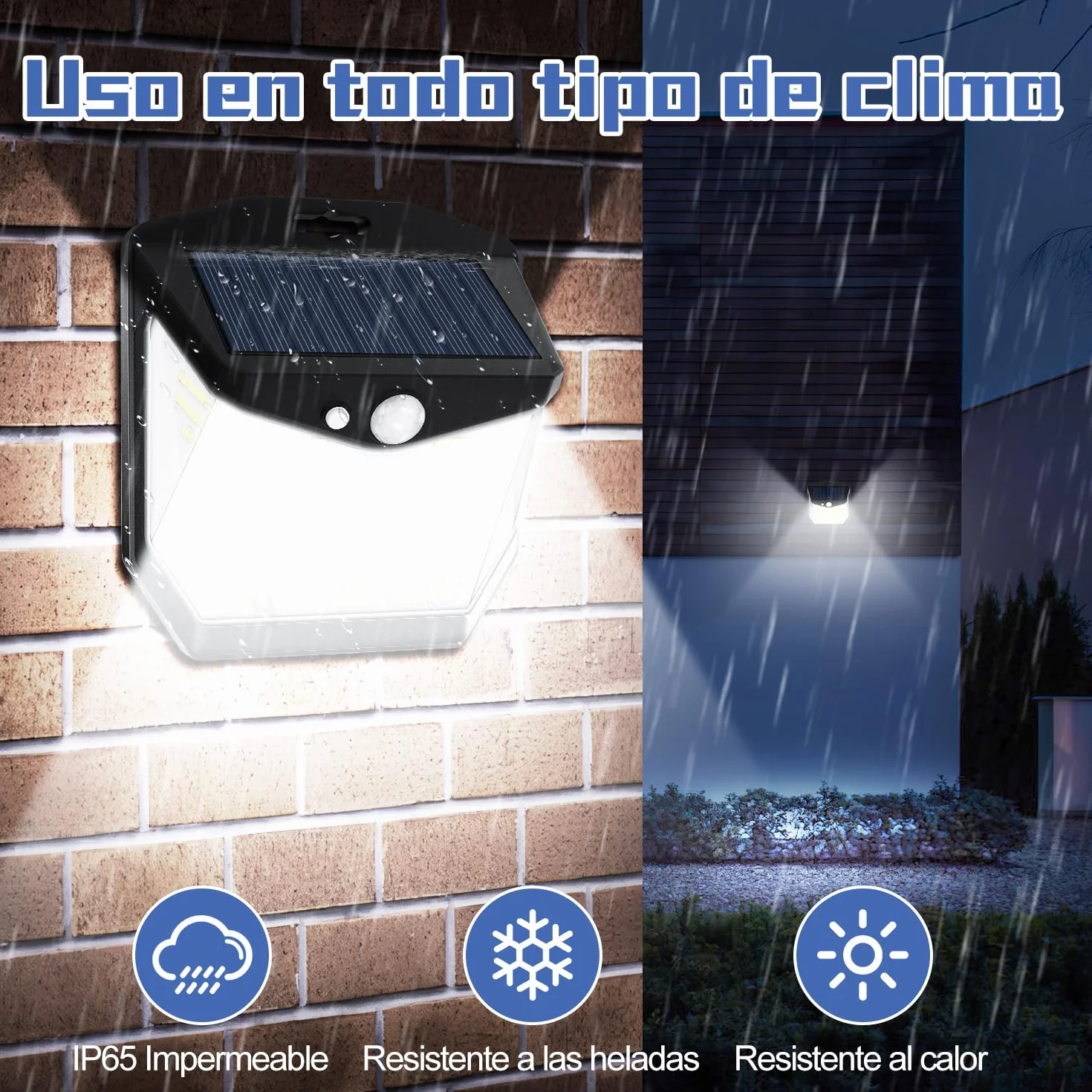 Luces Solares LED Exterior con Sensor de Movimiento 270° 6 Paquete IP65 Impermeable 248 LED
