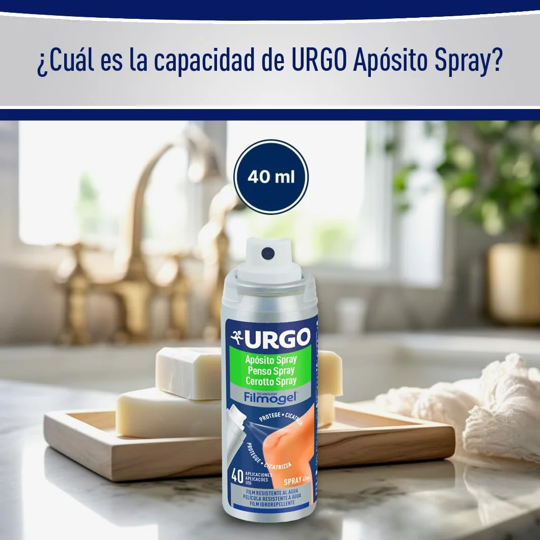 Urgo Apósito Spray Filmogel Cicatrizante Impermeable 40 ml 40 Aplicaciones