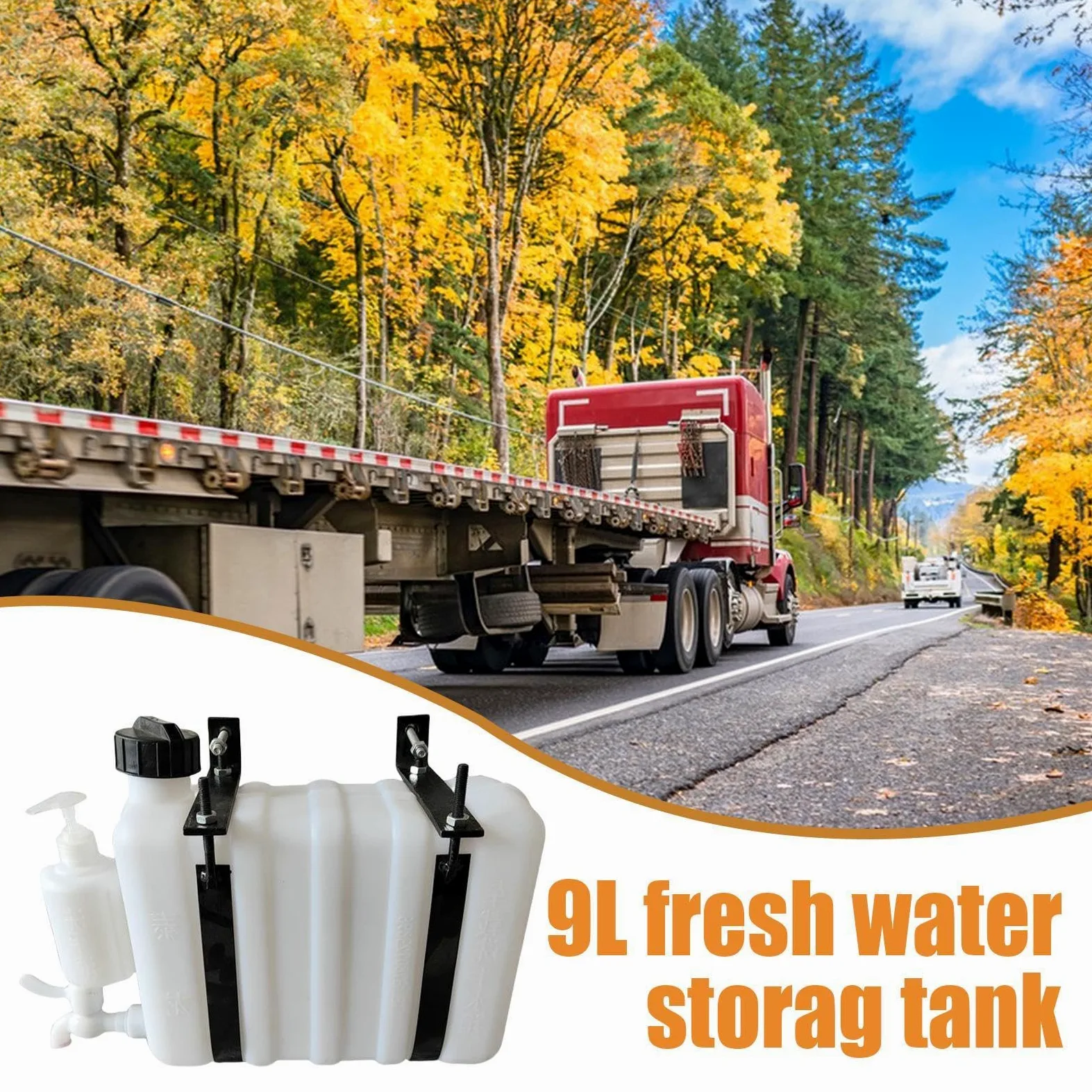 Tanque De Agua Dulce, Tanque De Agua Dulce 9L RV RV Tank Con Grifo De Agua, Portaaviones, Tanque De Agua Portátil Para Camiones, Remolques, Autocaravana