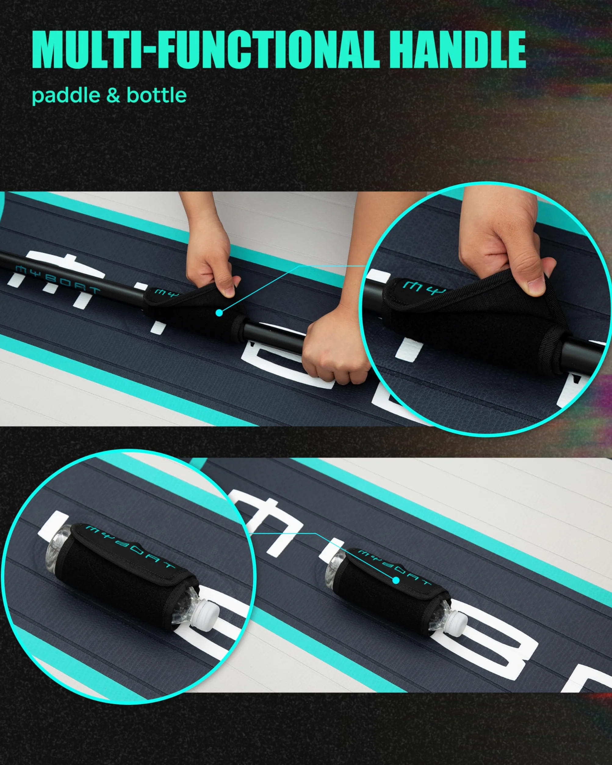 MYBOAT Tabla de Paddle Surf Hinchable 320cm - 10,6" con Accesorios Incluidos de Primera Calidad, Remo Ajustable, Bomba de Mano, Mochila de Transporte. 320 x 89 x 15 cm, Soporta hasta 168Kg