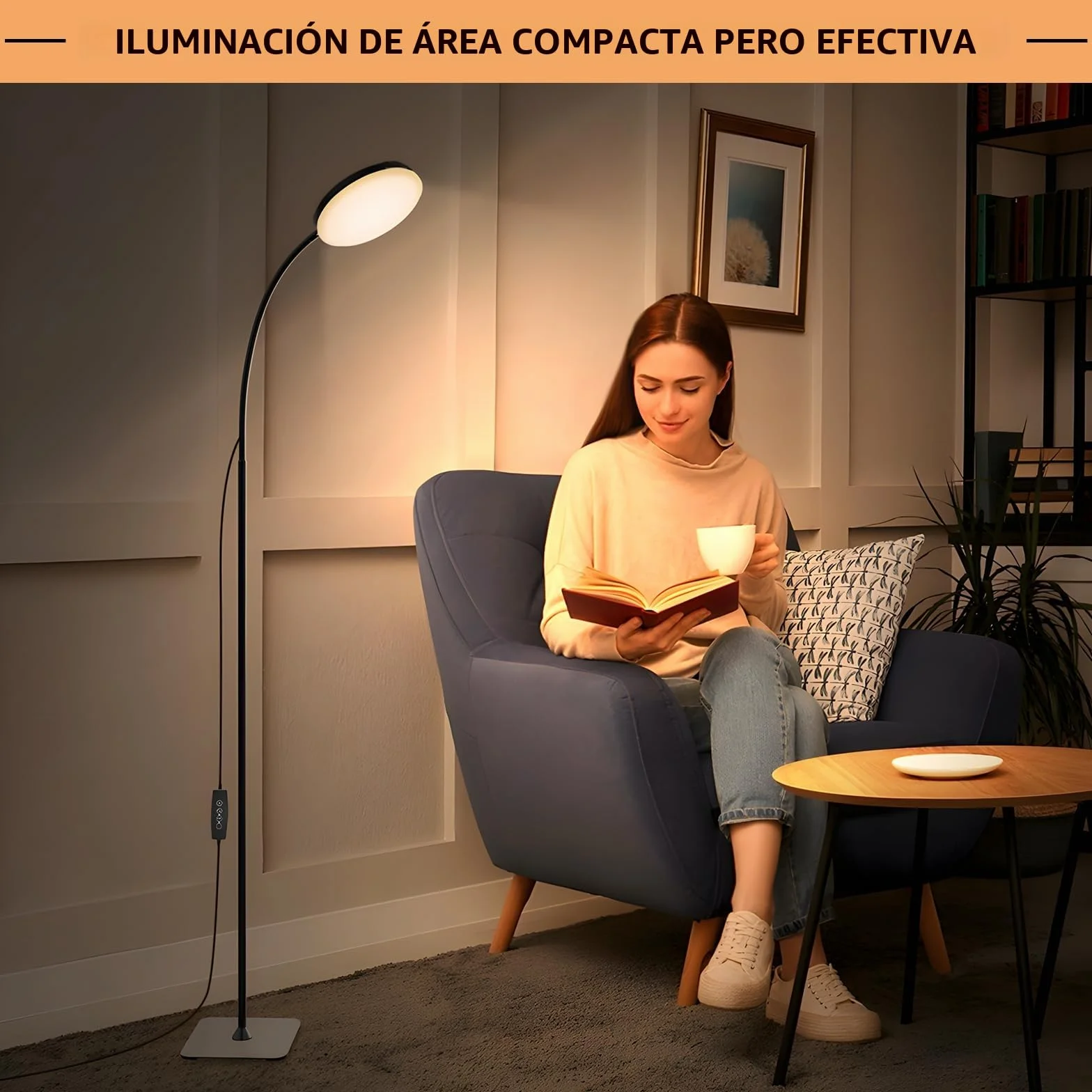 Mojimdo Lámpara de Pie LED Regulable Flexible 3 Colores 10 Luminosidades para Habitaciones Infantiles Oficina Salón