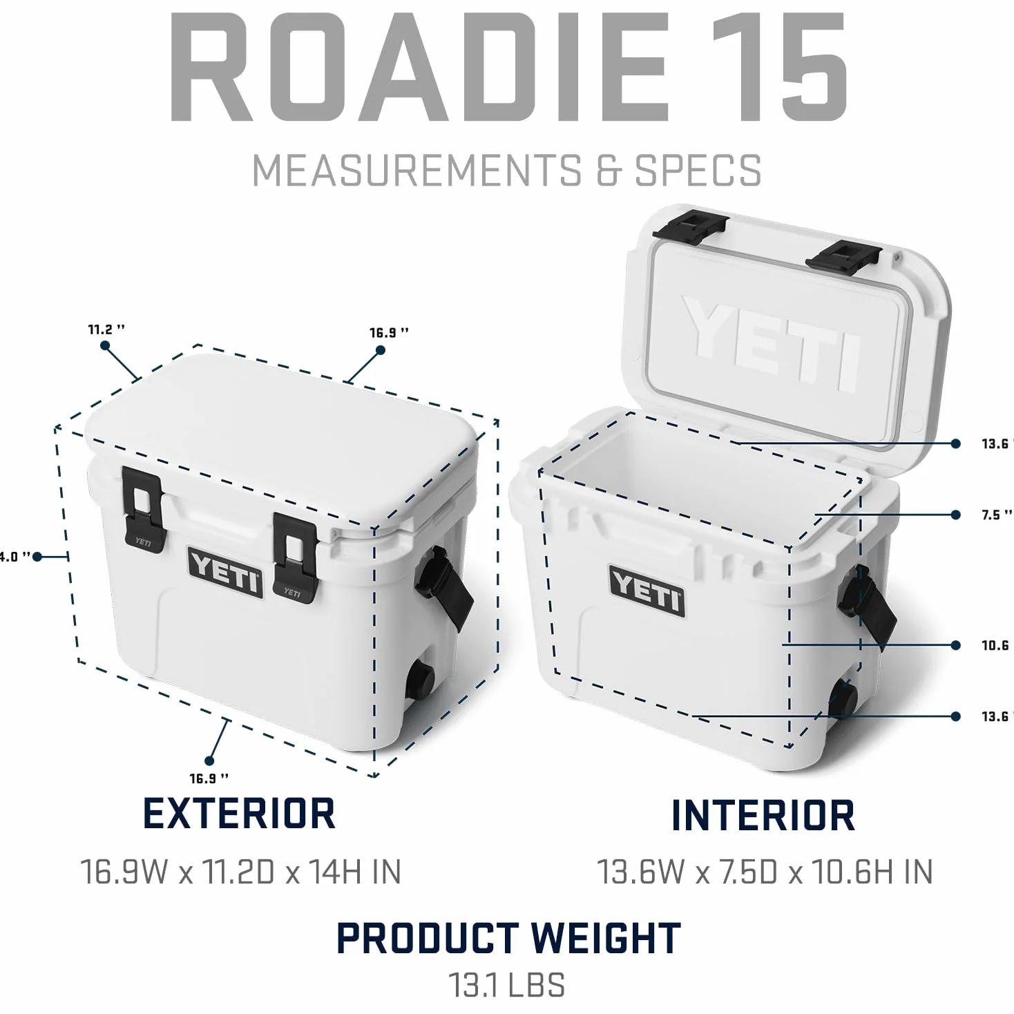YETI Roadie 15 - Hielera rígida con Correa de Hombro DoubleDuty