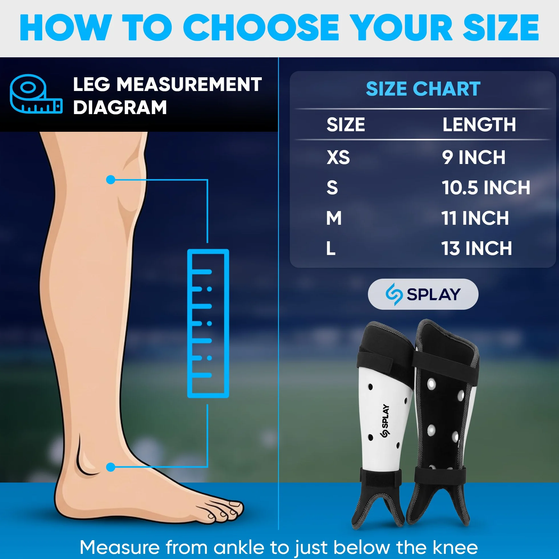 ES Splay Club Hockey Shin Pad